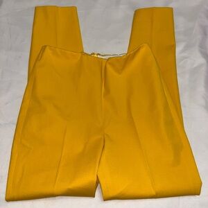 NWOT women’s yellow slacks PEARL by Lela Rose dress pants. Size 2. 27” inseam